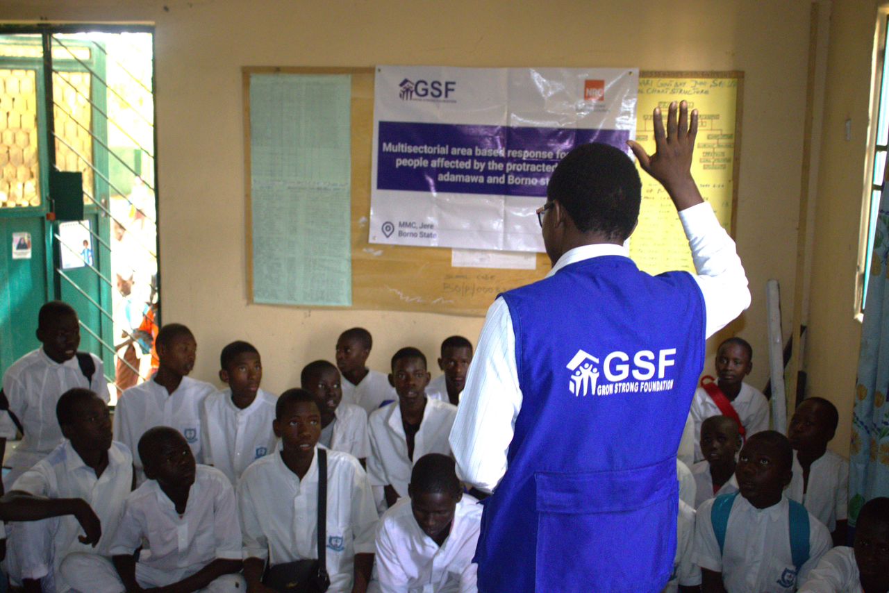 A GSF Team member educating school children